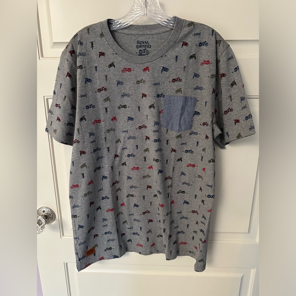 Royal Enfield Motorcycle Print T-Shirt NWOT